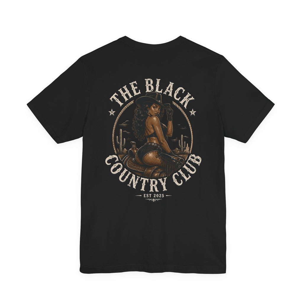 The Black Country Club Tee — Retro Pinup Desert Graphic T-Shirt